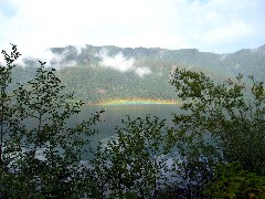 Rainbow ON Crescent Lake; Washington State; Olympic National Park