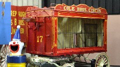 wild animal circus wagon; Ringling Circus World Baraboo, WI