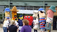 characters; Tailgate house; Miller Park Milwaukee, WI