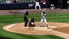 baseball game between Milwaukee Brewer s and Miami Marlin s; Miller Park Milwaukee, WI