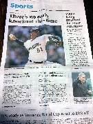 Newspaper article about the game that we watched in Milwaukee