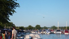 boats moored at the pier on Canandaigua Lake