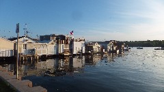 the boat houses at Canandaigua Inn on the lake