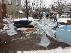 ice sculptures; Coach Street & Main Street; Canandaigua, NY