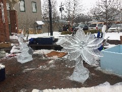 ice sculptures; Coach Street & Main Street; Canandaigua, NY