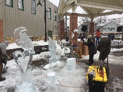 ice sculptures; Coach Street & Main Street; Canandaigua, NY