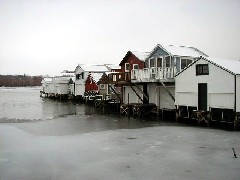 Canandaigua Pier winter snow