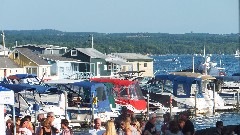 View of the boat houses Canandaigua