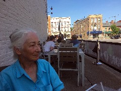 Daily Walk; Ruth Bennett McDougal Dorrough; Kix s rooftop dining area; ODW