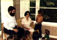 Dan Dorrough; Ruth Bennett McDougal Dorrough; Andy McDougal; wedding reception at Porter and Claudia s house