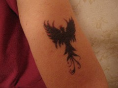 Ruth Bennett McDougal Dorrough; Phoenix tatoo; Ruths 65th Birthday