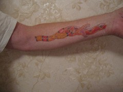 Dan Dorrough; snake tatoo; Ruths 65th Birthday