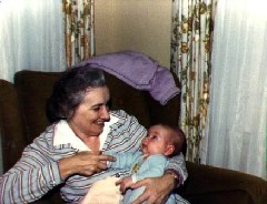 Julia (Judy) Dorrough; baby Ben Dorrough;