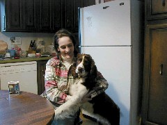 Kat Wheeler; Mac dog; kitchen Canandaigua NY