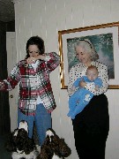 Kat Wheeler; Ruth Dorrough; Jacob Wheeler; Mac Wyatt dog
