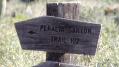Arizona; Sonoran Desert - Peralta Cave Loop Trail
sign Peralta Canyon Trail
