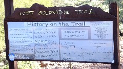 Hieroglyphic Trail, AZ
sign Lost Goldmine Trail
History on the Trail