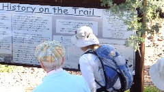 Ute Tellini; Michael Young; Hieroglyphic Trail AZ
sign History of the Trail