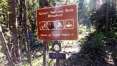CDT; Montana; Autumn Creek Trail
sign Glacier National Park Boundary