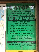 sign STOP
BE PREPARED