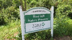 sign West Hill Nature Preserve