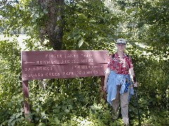 Ruth Bennett McDougal Dorrough; Hiking NCT FLT M25 Bowman Lake Bainbridge Oquaga Creek park sign