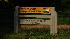 IAT
sign David R Obey
Ice Age Visitor Center