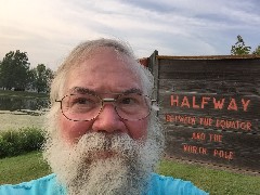 Dan Dorrough; Dorchester, WI
sign Halfway between the Equator and the North Pole