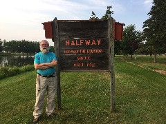 Dan Dorrough; Dorchester, WI
sign Halfway between the Equator and the North Pole