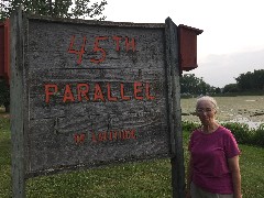 Ruth Bennett McDougal Dorrough; 
sign 45th parallel of Latitude