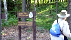 IAT; Ruth Bennett McDougal Dorrough; 
sign Ice Age Trail; East Lake Segment