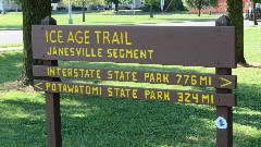 sign 
IAT; Janesville Segment, WI
INterstate State Park 776 Mi
Potawatomi State Park 324 Miles