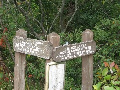 sign 
Penn
High Water Trail
2 4 miles to Sixtown Cr, Campsite
3 1 MIles to main trail
Finger Lakes
North Country Trail
Main Trail to Catskills (East)
Main Trail to Pennsylvania (west)