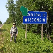 Dan Dorrough; NCT; Hoyt Rd; Michigan/Wisconsin Border; Saxon, WI
sign Welcome to Wisconsin