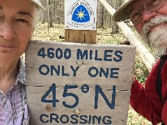 Ruth Bennet McDougal Dorrough McDougal Dorrough; Dan Dorrough; 
sign 4600 miles only one 45 deg N crossing