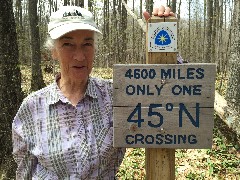 Ruth Bennet McDougal Dorrough McDougal Dorrough; 
sign 4600 miles only one 45 deg N crossing