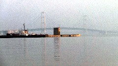 Macinac Bridge (from Teepee Campground) ; Macinaw, MI