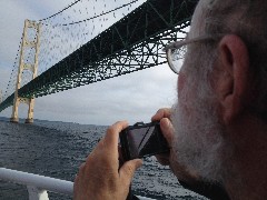 Dan Dorrough; Macinac Bridge; Lake Huron, MI