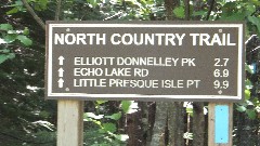 NCT; Little Garlic River; Marquette, MI
sign North Country Trail
Elliott Donneley Park
Echo Lake Rd
Little Presque Isle Pt