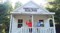 Beth Keloneva; Ruth Bennett McDougal Dorrough; Hiking; 
Birch Grove Schoolhouse; Michigan; White Cloud; cabin