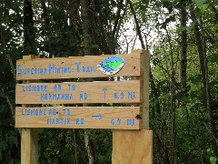 NCT; Minnesota; Lismore Rd Trailhead
sign Superior HIking Trail
Lismore Rd to Mormanna Rd 6 9 mi
Lismore Rd to Martin Rd 6 0 mi