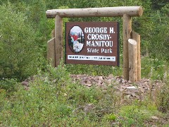 NCT; Minnesota; Sonju
sign George H Crosby Manitou State Park