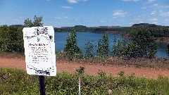 NCT; Mesabi Trail; Hibbing, MN
sign Morton Mine Pit Water Color