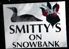 sign Smitty s on Snowbank
NCT; Fernberg Rd; Snowbank Lake Road, MN