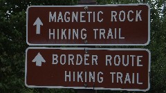 NCT
sign Magnetic Rock 
Hiking Trail
Border Route 
Hikling Trail