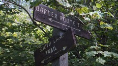 NCT
sign Border Route Trail; South Lake Trail, MN