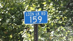 Hiking; NCT; Minnesota; Border Route
sign Loon Lake Road 159