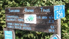 sign Superior Hiking Trail
Campsites 1 4 and 4 4
Alfred s Pond 2 3
Cook County Road 1 5 1
Cross River Bridge 10 4