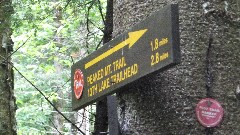 sign Peaked Mt Trail; 13th Lake Trailhead;
Hiking; NCT; New York; Adirondacks
