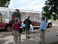 Valley City state university bus; North Dakota; NCT Terminus Lake Sakakewea